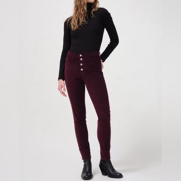 LEVI’S 721 CORDUROY HIGH RISE BUTTON FRONT SKINNY 
PANTS - Picture 1 of 6